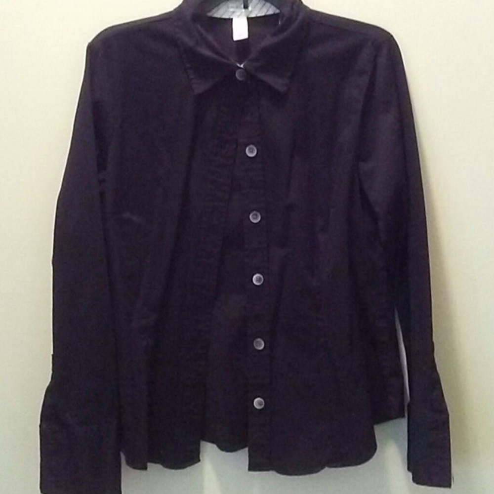 Black button down shirt